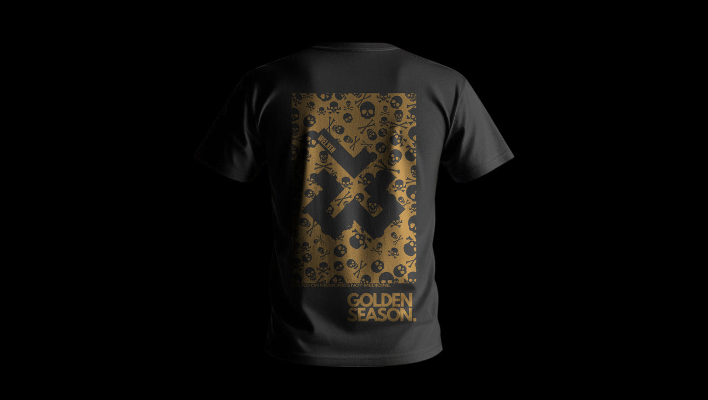 Black "Golden Season" T-Shirt.