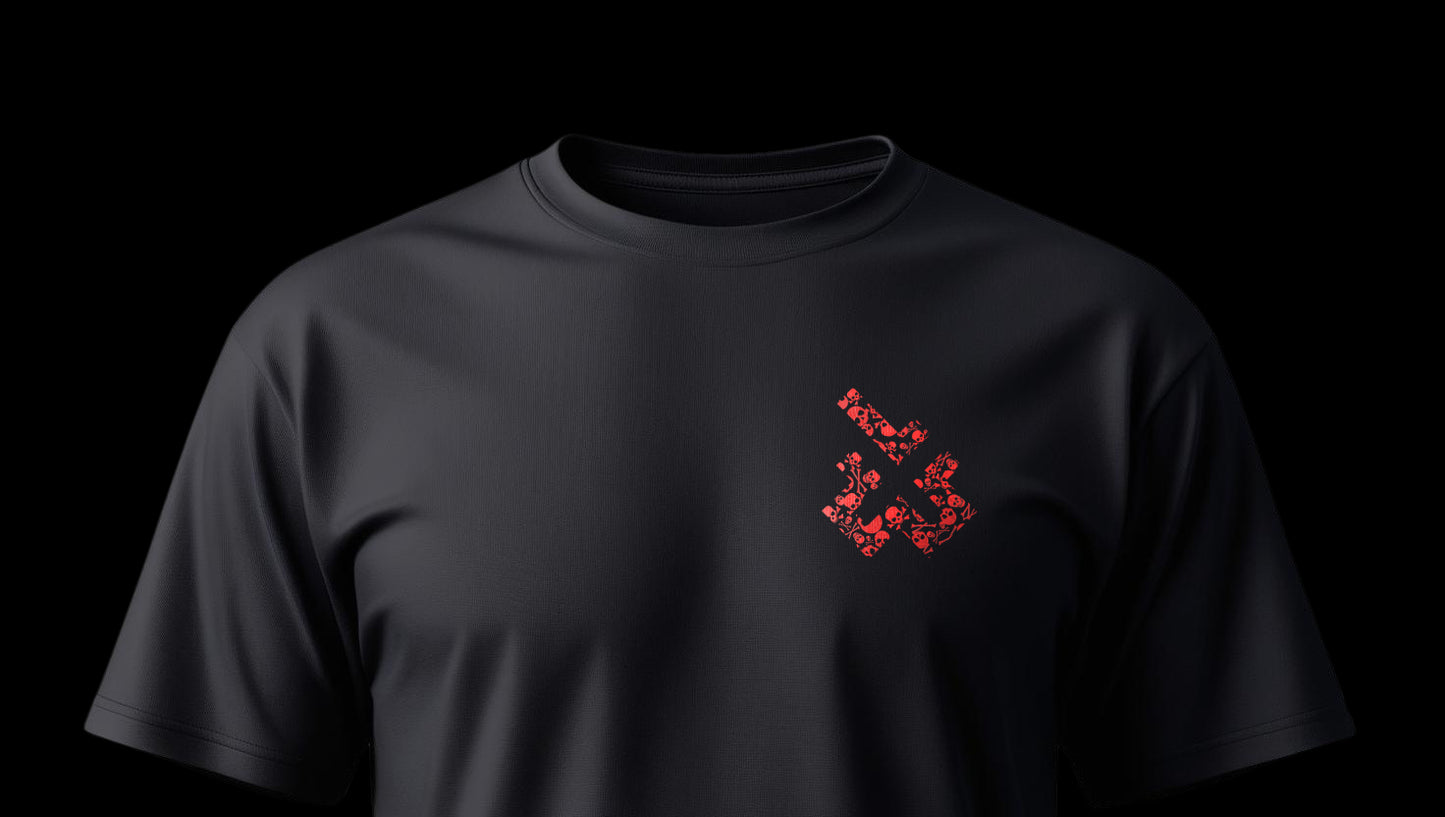 Black "Blame" T-Shirt.