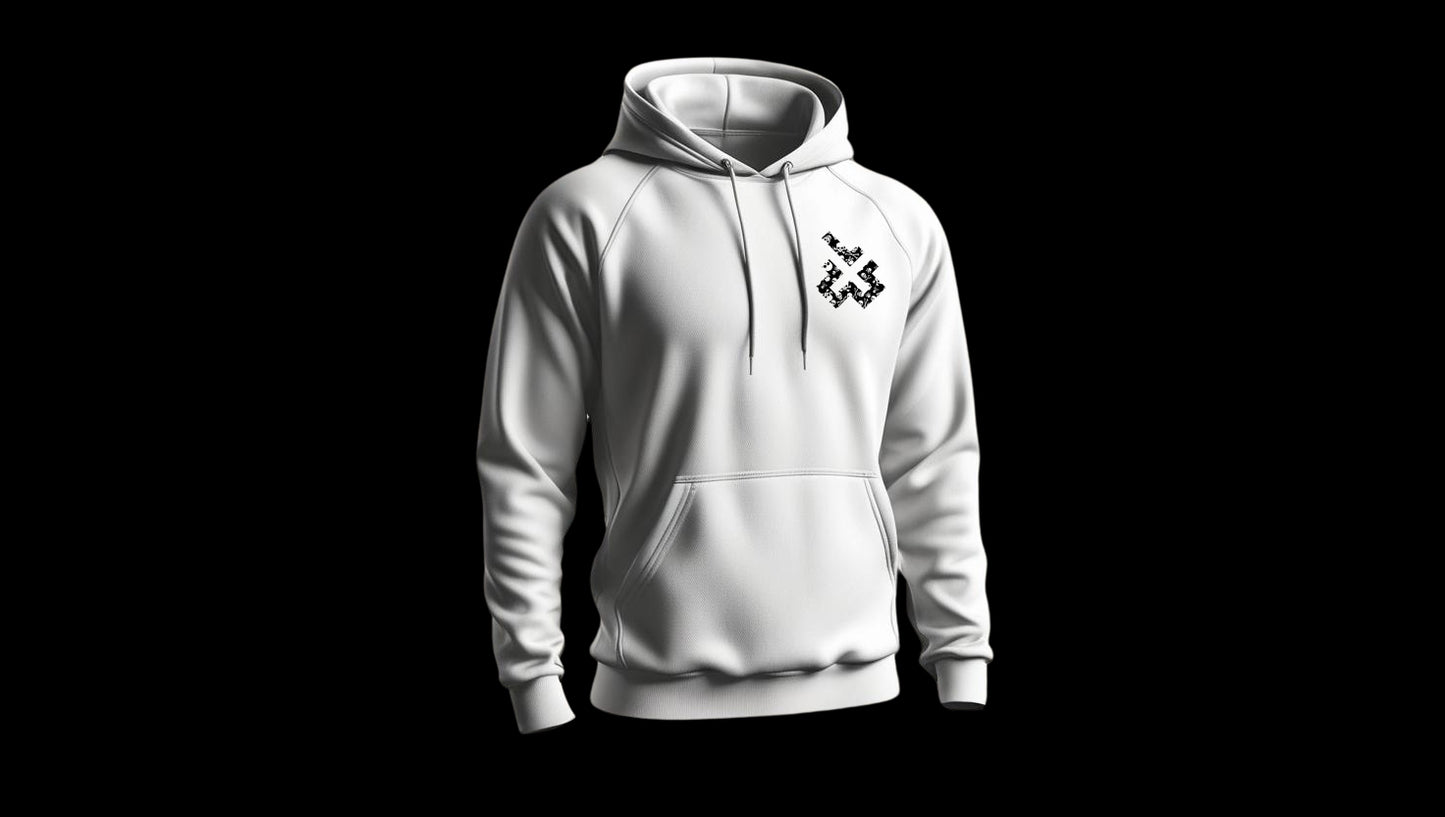 White "Dark Circle" Hoodie