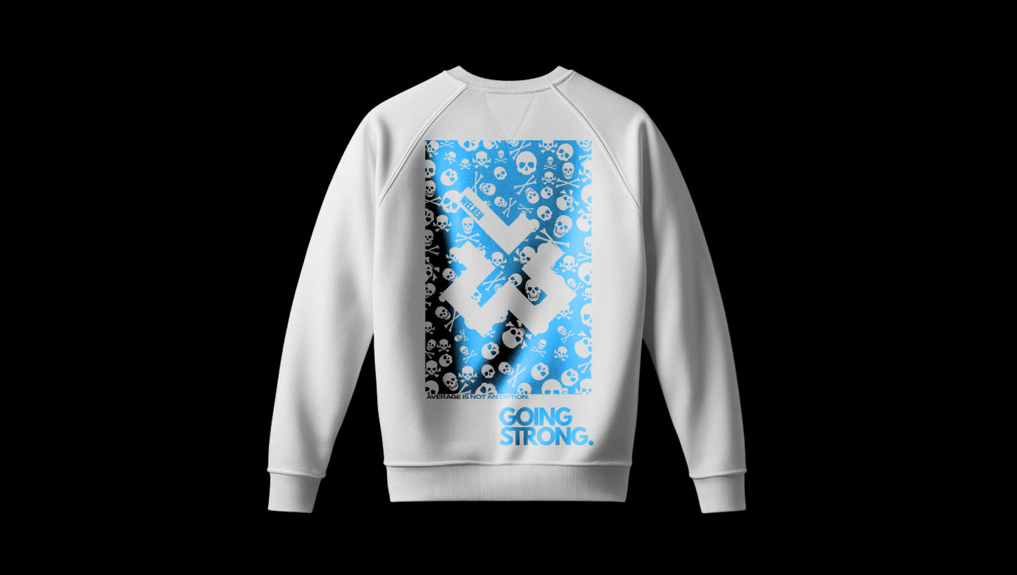White "Going Strong" Sweatshirt