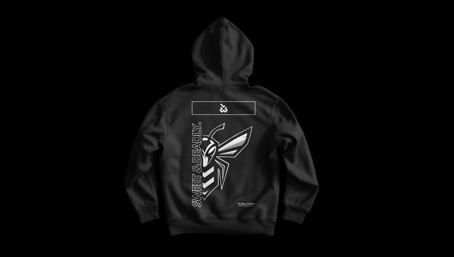 Black "Killer Bee"  Hoodie.