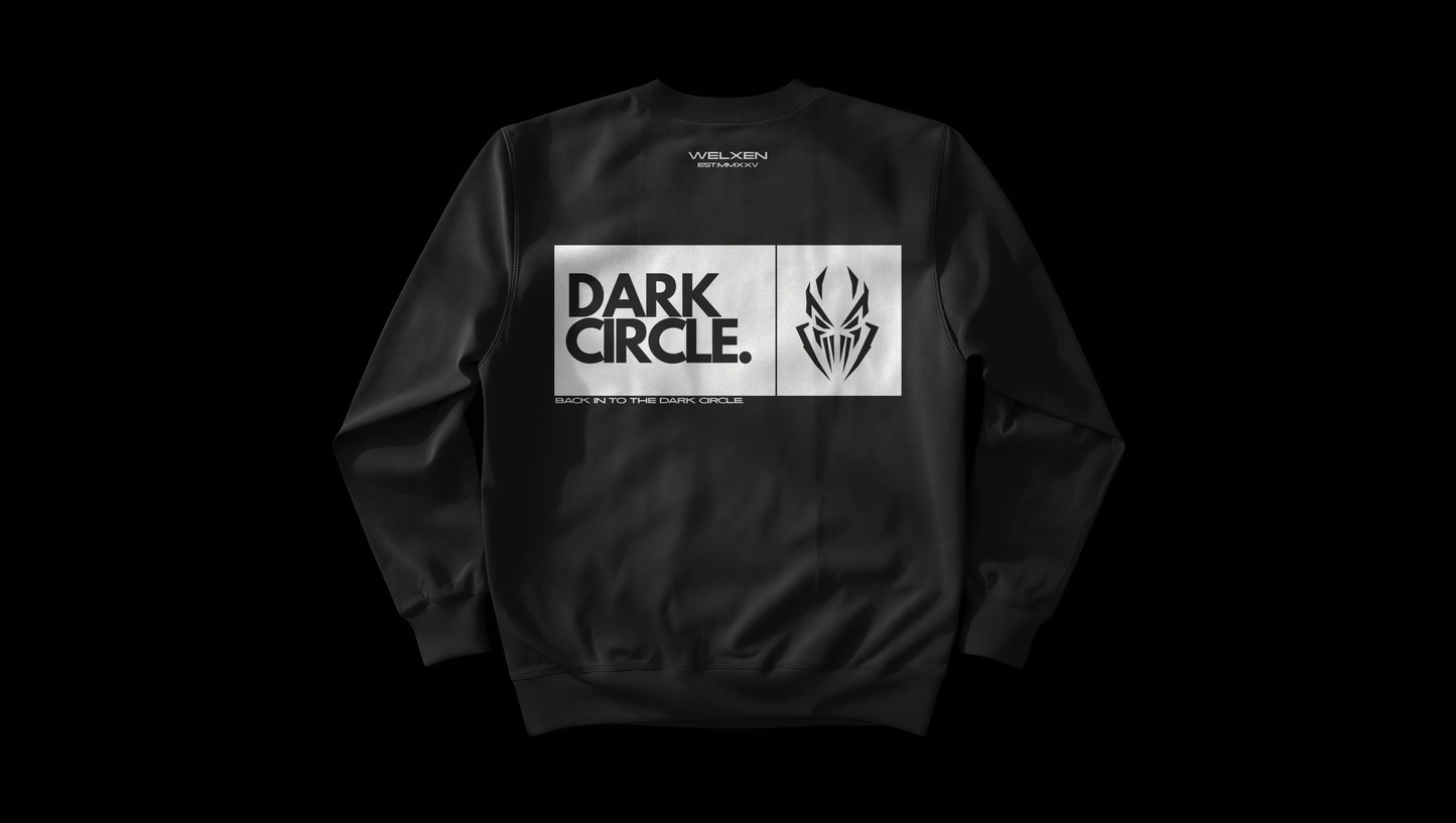 Black "Dark Circle" Sweatshirt.