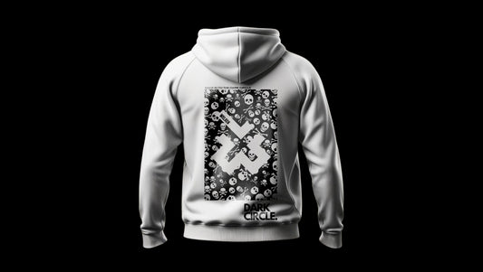 Dark circle hoodie with bold streetwear design representing inner strength, resilience, and escaping negative cycles