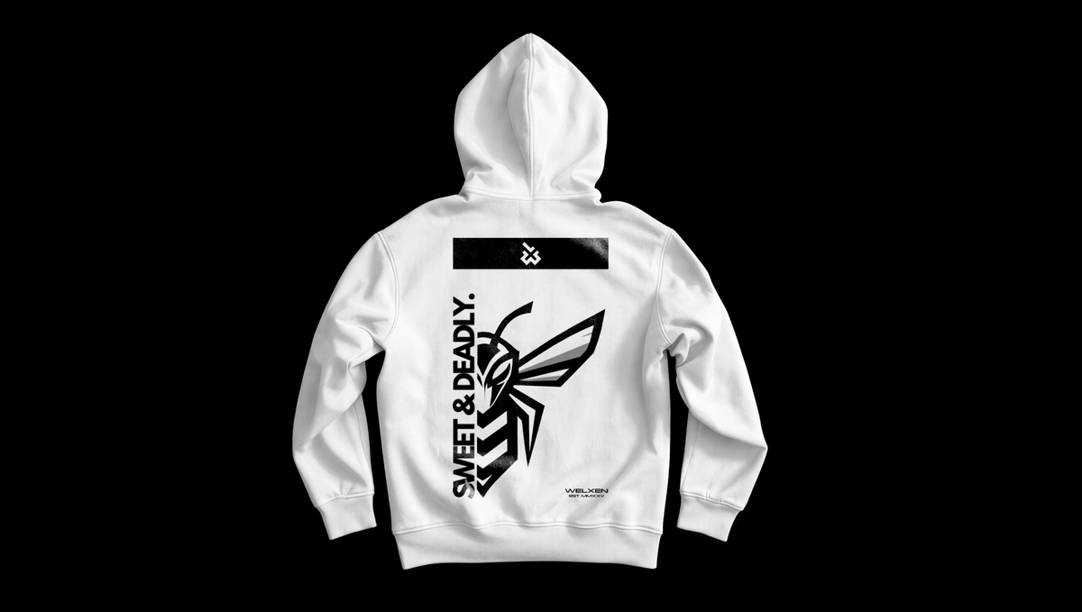 White "Killer Bee"  Hoodie