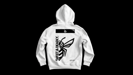White "Killer Bee"  Hoodie