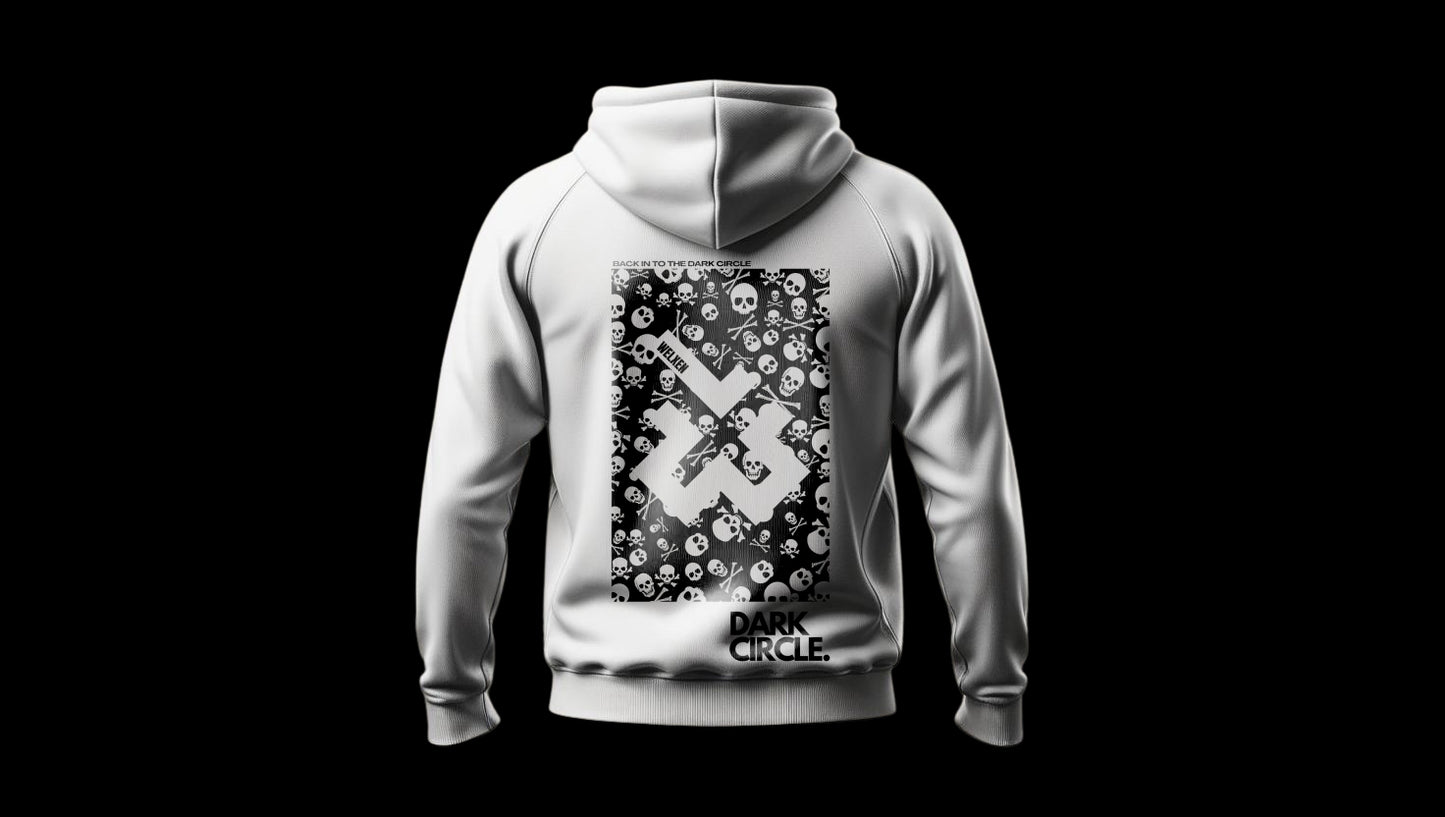 White "Dark Circle" Hoodie
