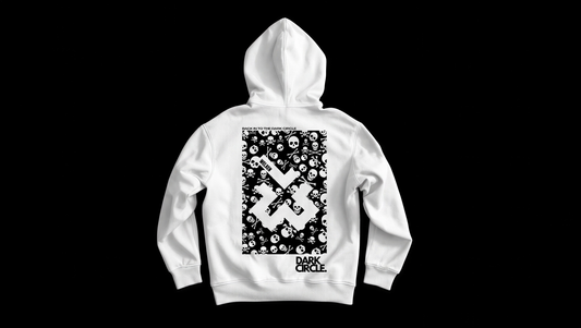 White "Dark Circle" Hoodie