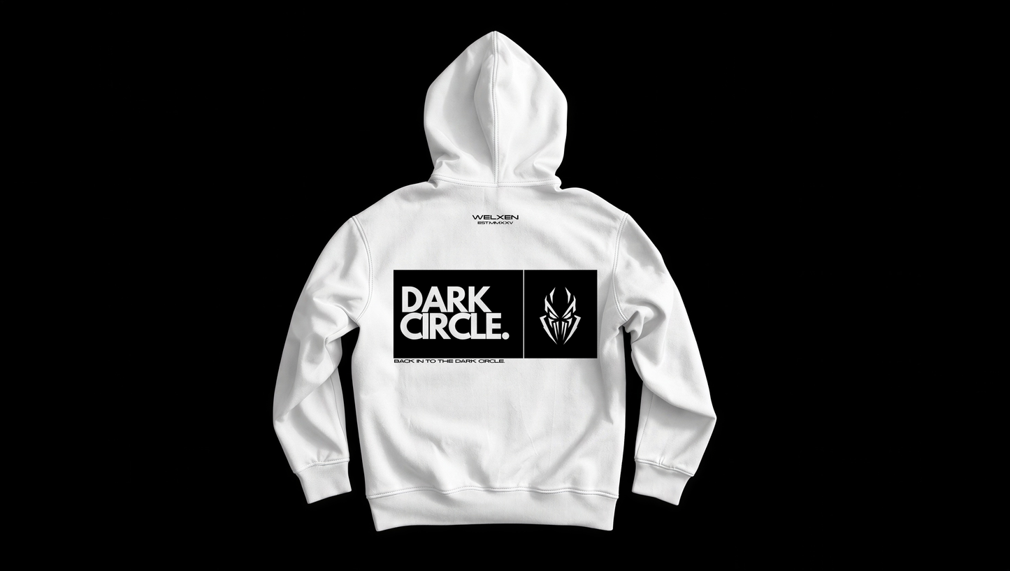 White "Dark Circle" Hoodie