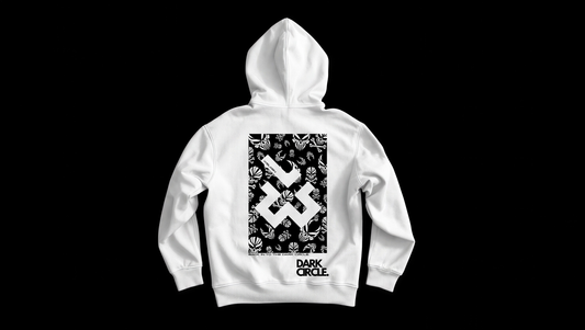 White "Dark Circle" Hoodie