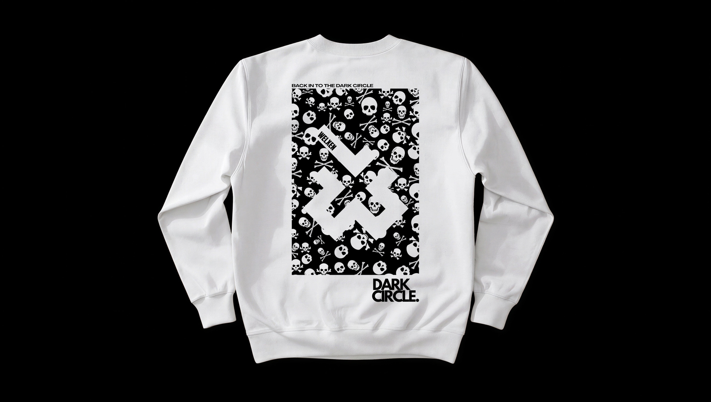 White "Dark Circle" Sweatshirt