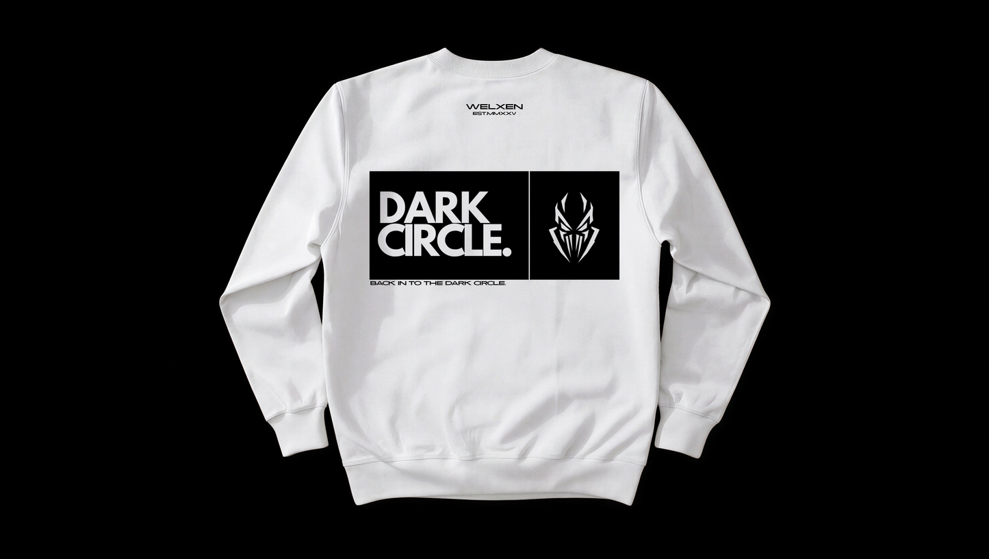 White "Dark Circle" Sweatshirt