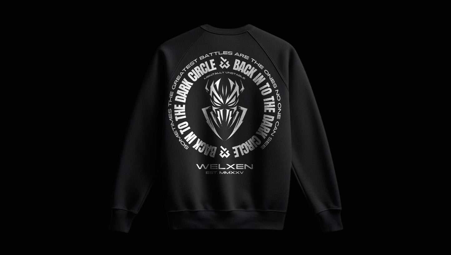 Black "Dark Circle" Sweatshirt.