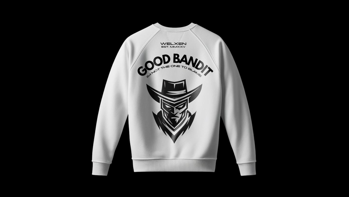 White "Good Bandit" Sweatshirt