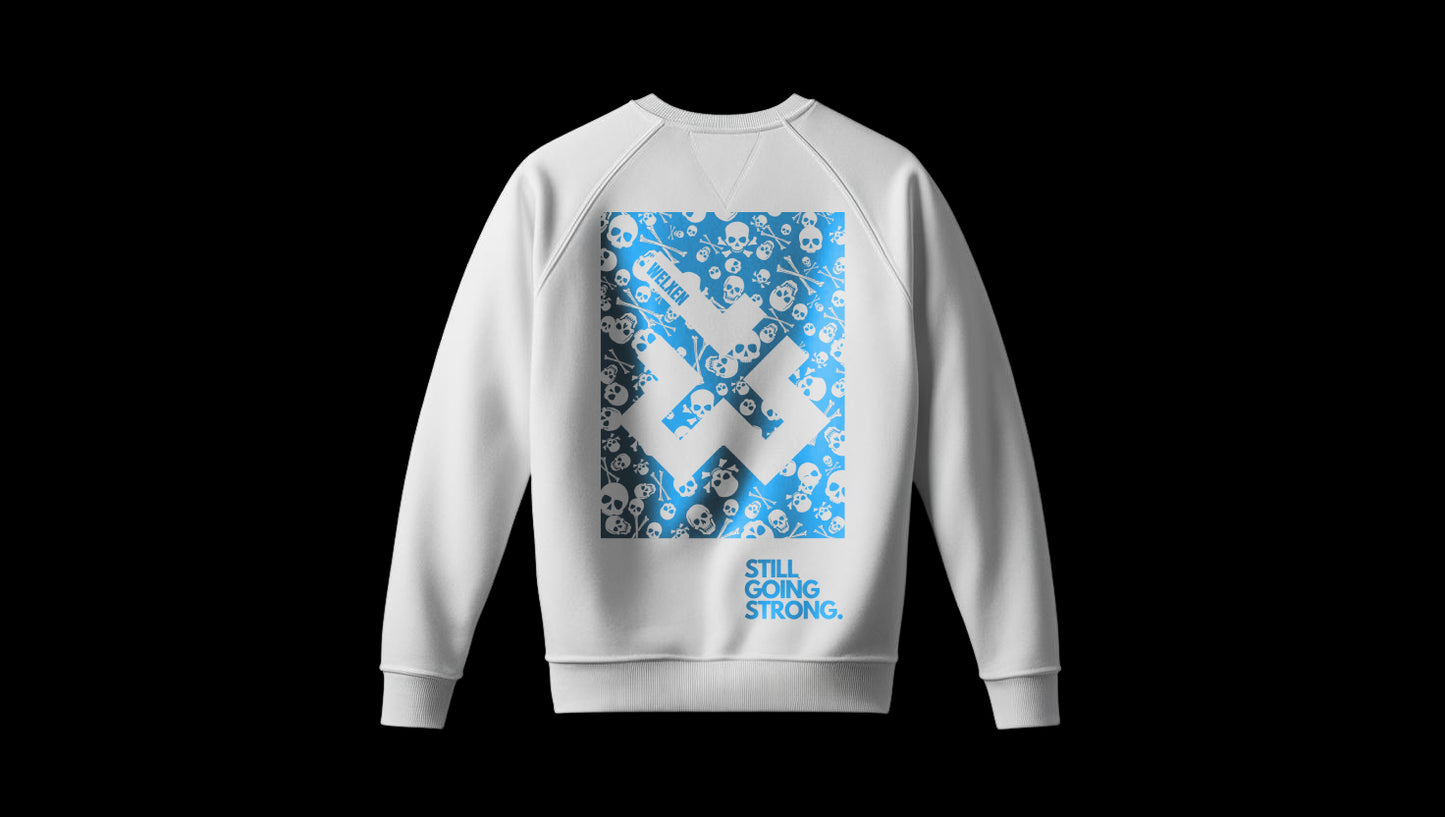 White "Going Strong" Sweatshirt